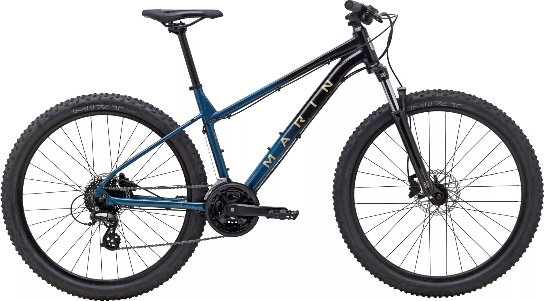 Фотографія Велосипед Marin WILDCAT TRAIL WFG 2 27,5" розмір XS 2023 Чорно-синій